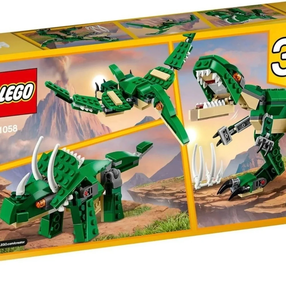 3 in 1 Mighty Dinosaur Toy, Transforms from T. rex to Triceratops to Pterodactyl